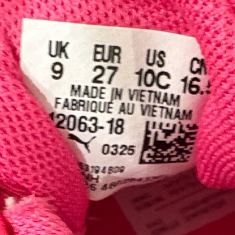 NEW [Puma] FlexFocus Athletic Casual Sneakers Pink/White Youth Kids Girls Sz 10 - Picture 12 of 12